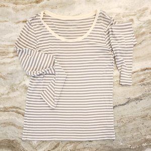 Grey and White Stripe Shirt